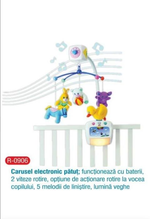 Carusel electronic pentru pătuț Primii Pași