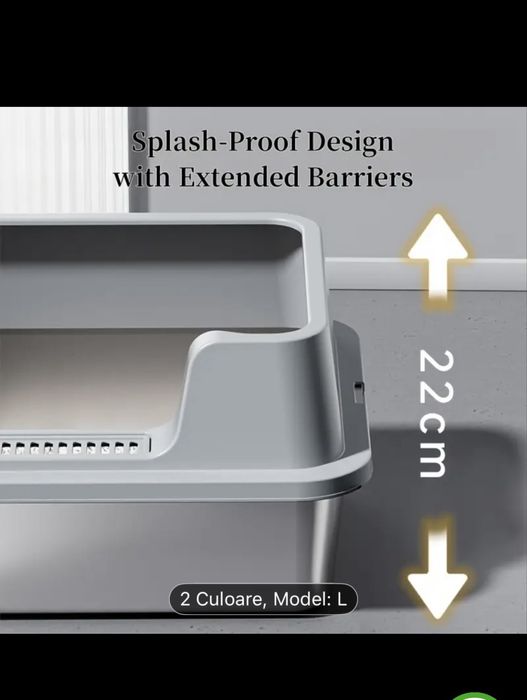 Dulap litiera + litiera inox mare SHAW