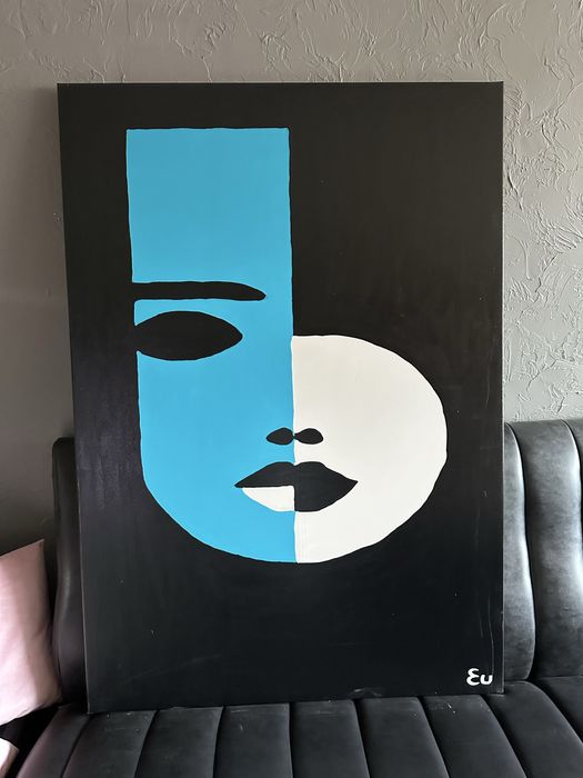 Абстрактна ръчно рисувана картина – 140 см | Модерен интериорен декор