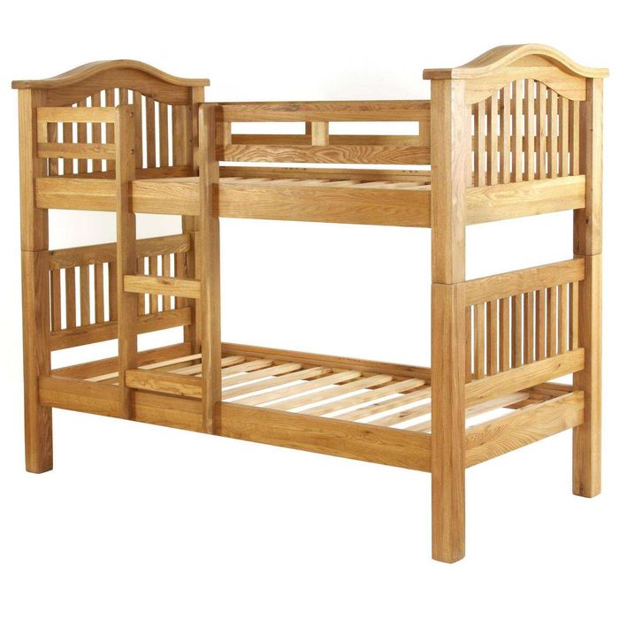 Двуетажно легло 3 в 1 Дъб Масив Внос UK