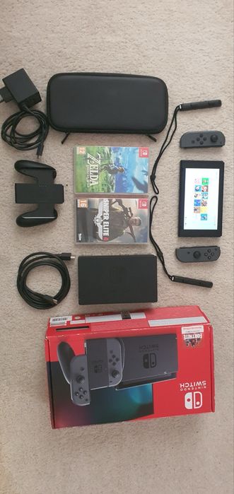 Nintendo Switch V2 64 GB Micro SD карта памет 2 игри