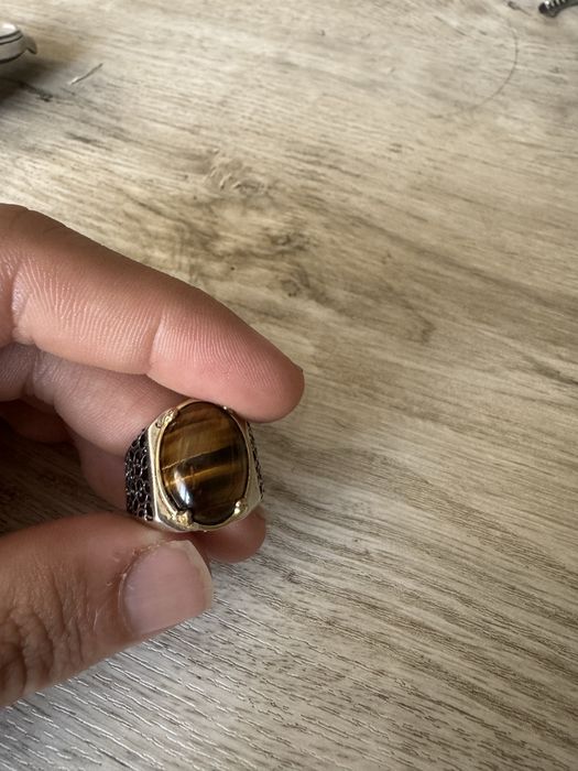 Кольцо тигровый глаз