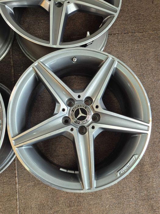 4 Jante Aliaj 5x112 18'' 7.5J ET 44 - OEM Mercedes C-Class W205 W206 AMG - V-Class Vito Viano A-Class W177 CLA AMG Gla AMG CA NOI