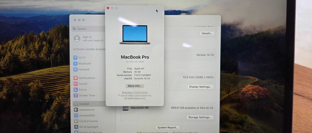MacBook Pro 13 M1 16GB RAM 512GB SSD – 2020 – 84% baterie