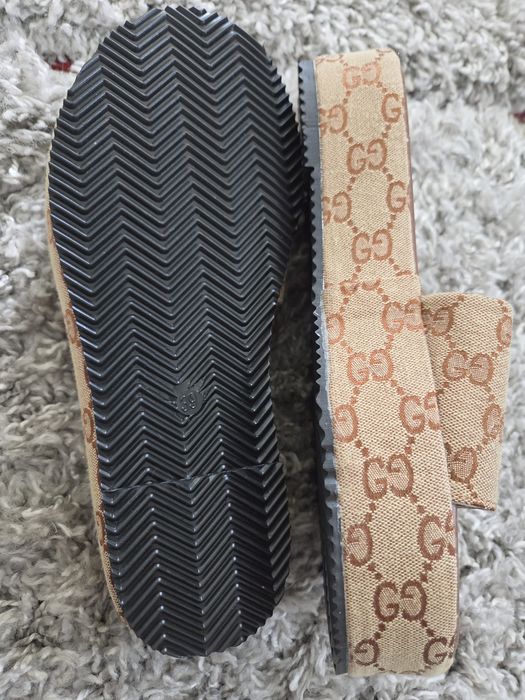 Papuci cu platforma model gucci