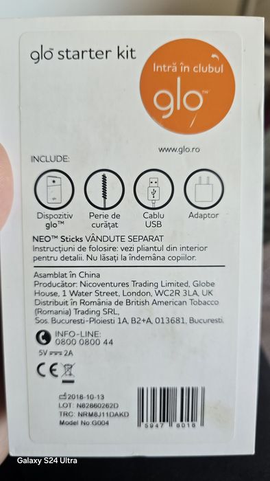 Aparat glo nou in ambalaj original