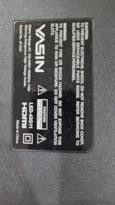 Продам телевизор YASIN