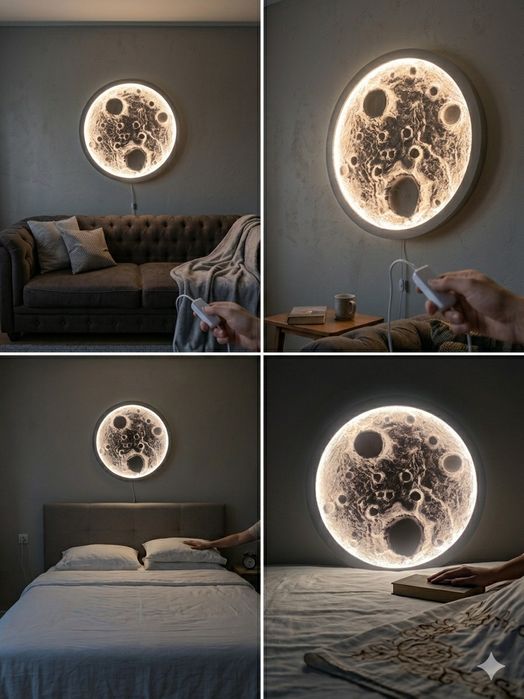 Lampa luna 3D LED