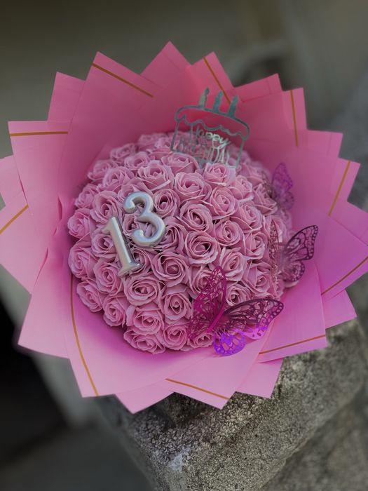 Buchet de flori din sapun