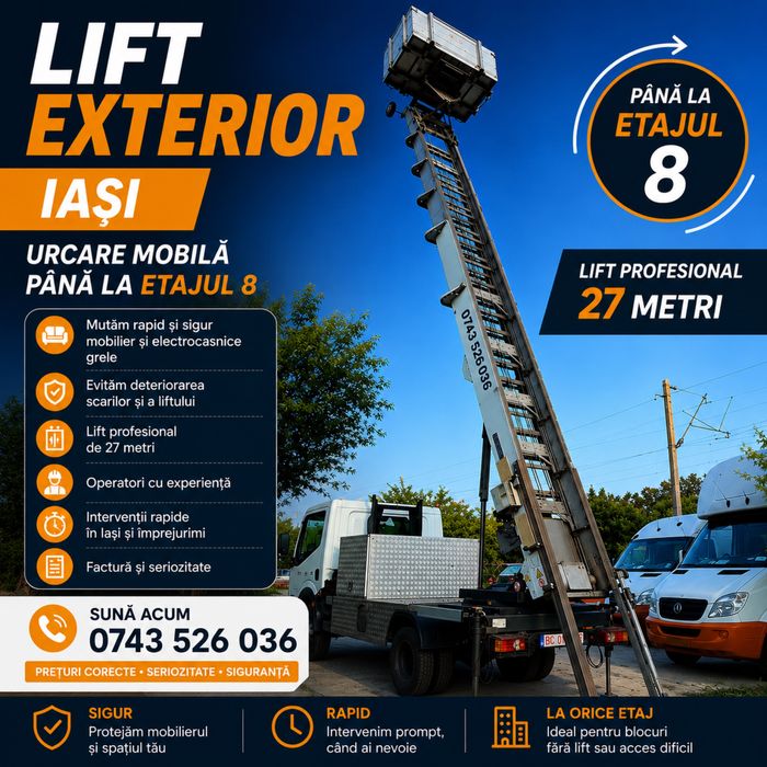 Lift exterior Iasi | Urcare etaj 8