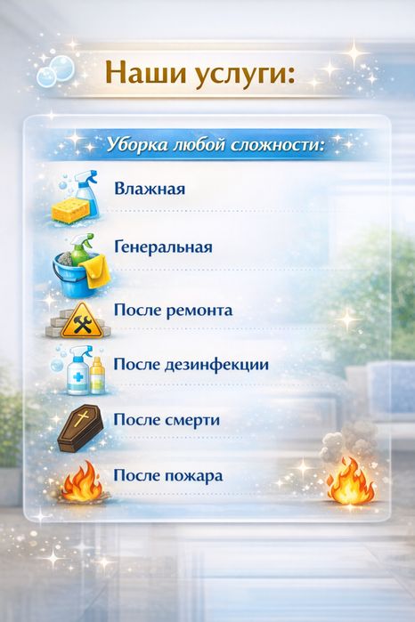 Уборка любой сложности