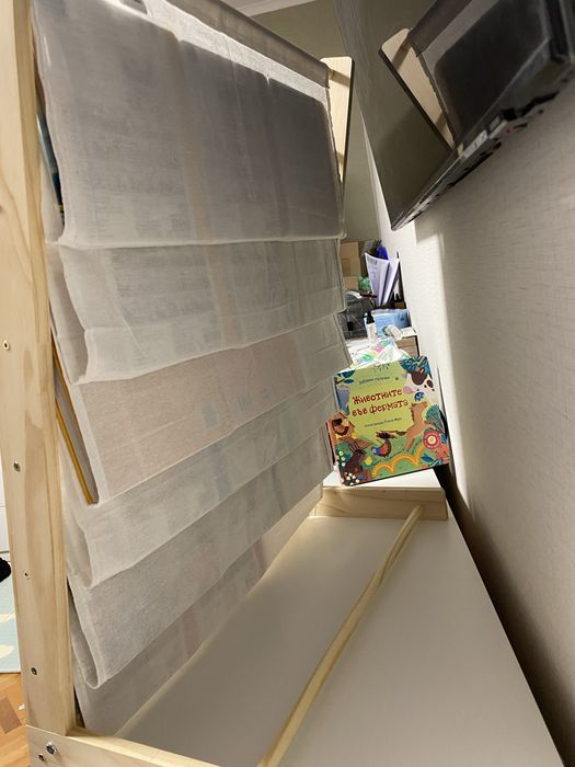 Детска дървена етажерка / рафт  за книги – библиотека, книжки Kruzzel