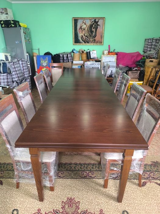 Стол 1,6-3,8м и стулья 18шт