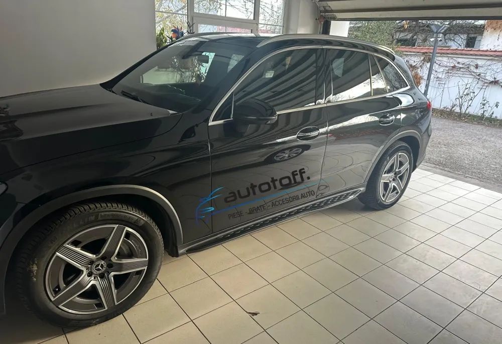 Praguri Mercedes GLC X254 C254 (2023+) - Trepte Din Aluminiu Black Design