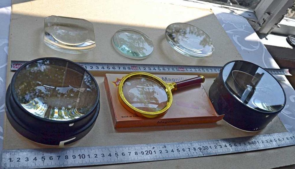 Лупа оптика линза увеличительные стёкла СССР