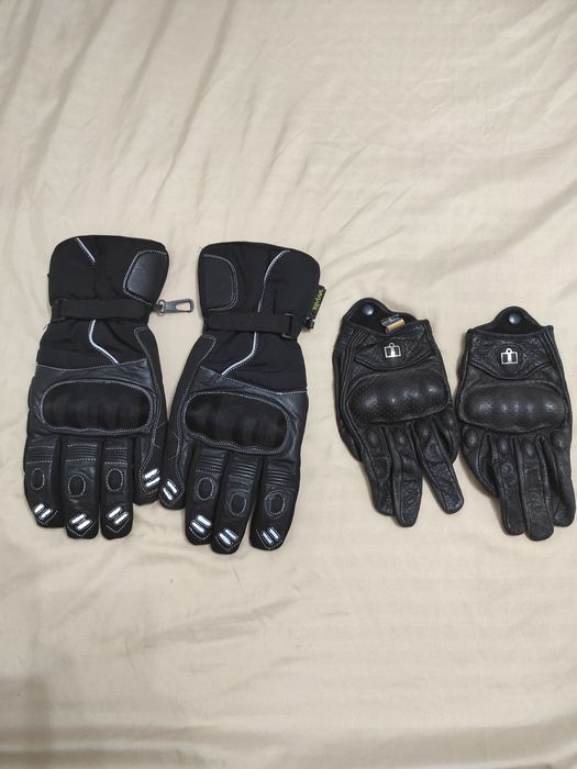 Mănuși moto din piele și kevlar