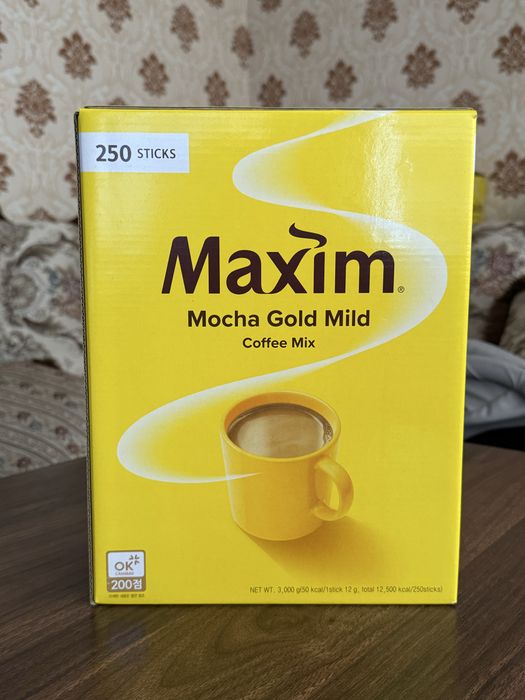 Корейский кофе 3 в 1 Maxim Mocha gold mild 250 стиков