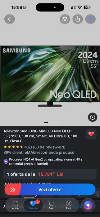 Vand tv Samsung miniled qked