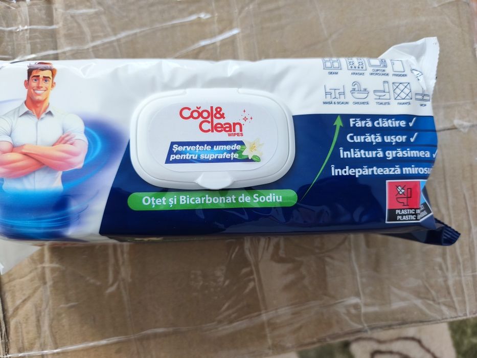 Șervețele umede cu oțet și bicarbonat