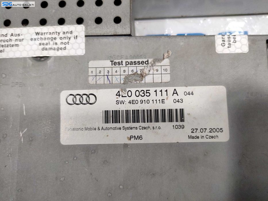 CD Changer Magazie CD-uri Audi A6 C6 4F 2004 - 2011 Cod 4E0035111A [L4820]