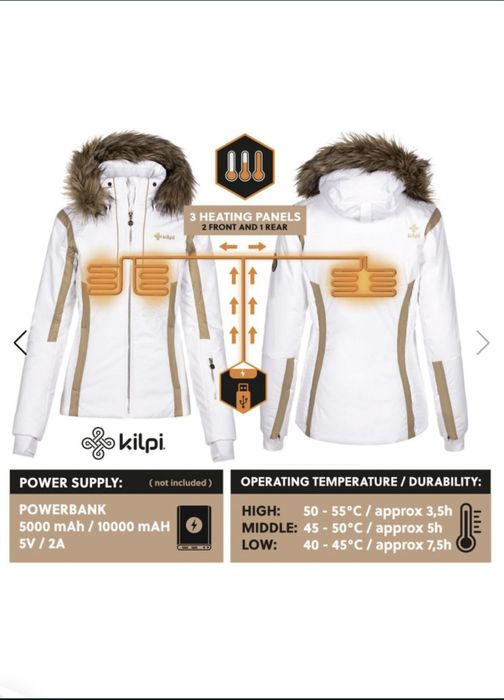 geaca schi ski sky de lux incalzita cu baterie Kilpi