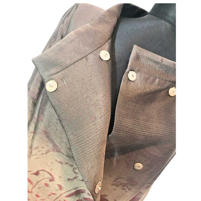 Pardesiu Escada marimea M (40), degrade, rosu si bej-bronz, jaquard