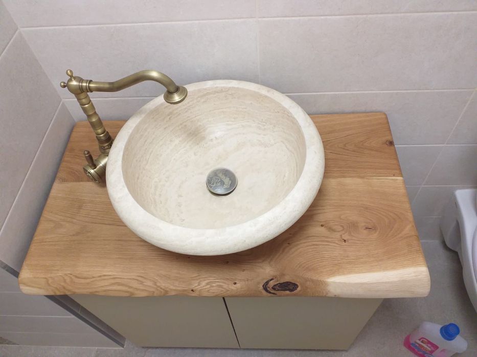 Blat lavoar baie lemn masiv stejar cires paltin