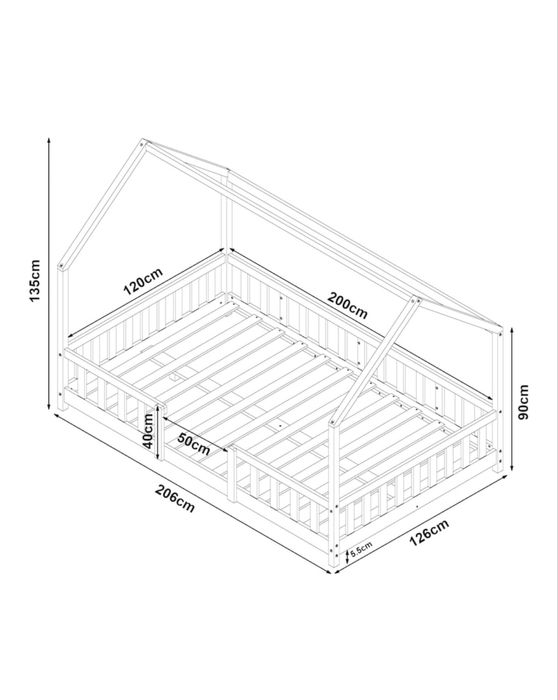 Pat Montessori 120x200 tip casuta
