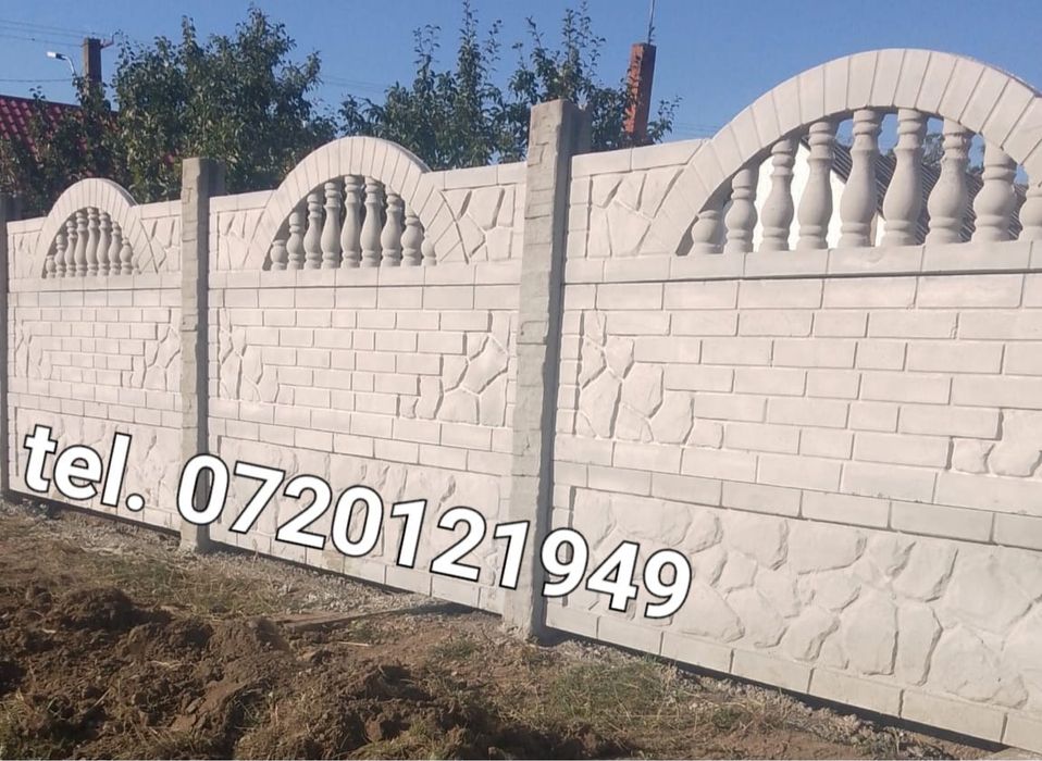 Placi pentru garduri din beton,armate.Transpirt Gratuit in tara!
