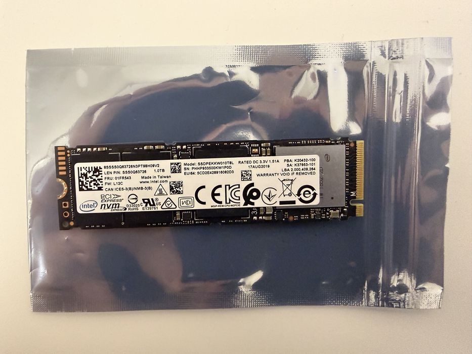 NVMe Intel SSD 760p | 1 TB | PCIe Gen3 x4