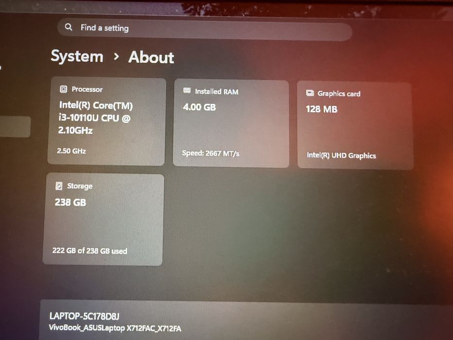 Laptop asus vivo