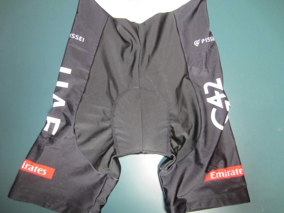 Pantalon scurt cu bretele ciclism UAE masura XL si Oxylane, B-Twin, masura L,  nou cu eticheta