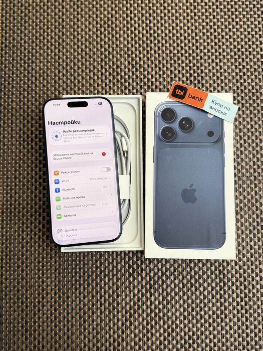 НОВ!ЛИЗИНГ*86лв/м iPhone 17 Pro Blue * 256 айфон 17 про син