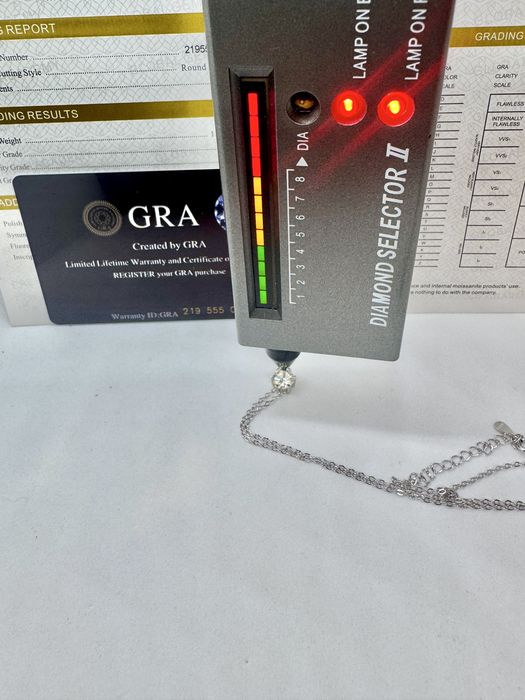 Сребърно колие с мойсанит (Диамант) 1 карат