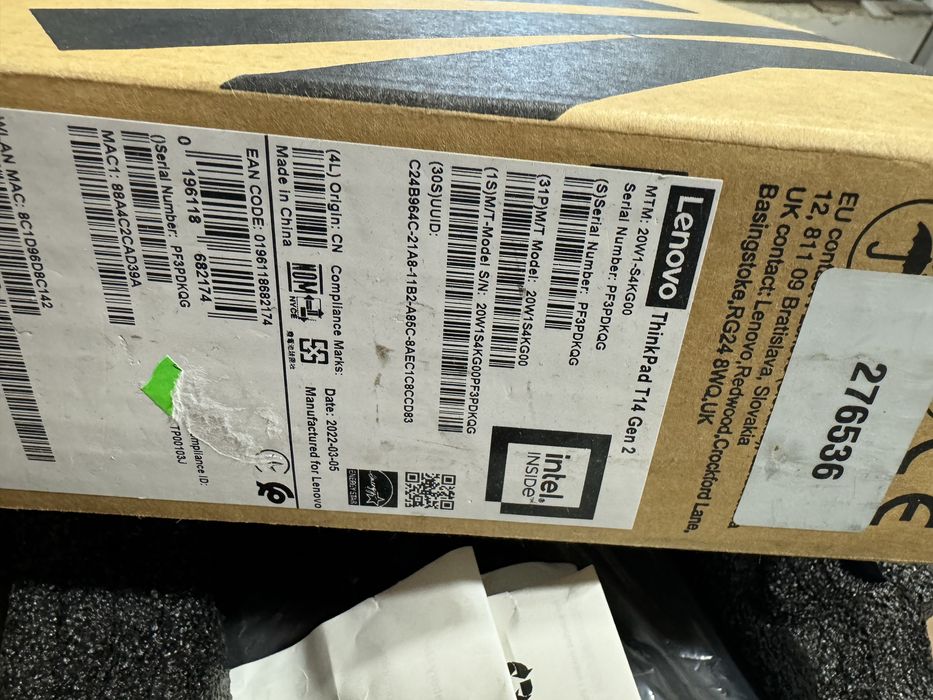 Laptop Lenovo ThinkPad T14 Gen 2 intel i5 1135G7 4.2 GHz 16gb ram