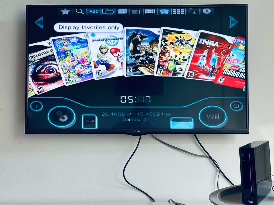 Пълен комплект Nintendo Wii с 3000+ инсталирани игри POKEMON ZELDA MARIO