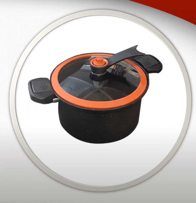 Херметическа тенджера със заключващ капак и незалепващо покритие