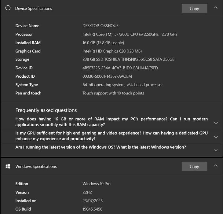 Laptop 2in1 Dell Inspiron 5578 Aspect 9/10 Functionalitate 10/10