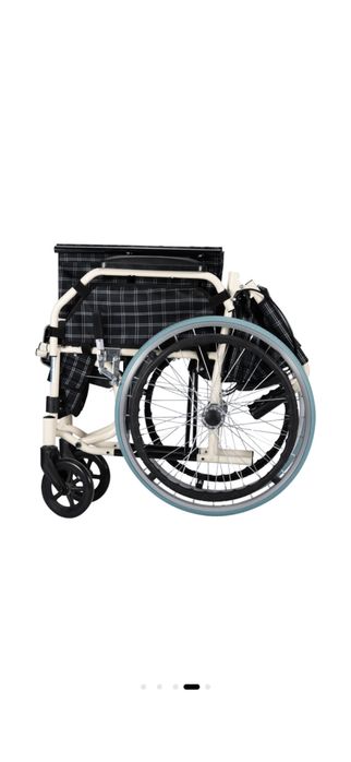 Scaun cu rotile, pliabil, spatar rabatabil, sezut 46 cm, CML-303AJ-46