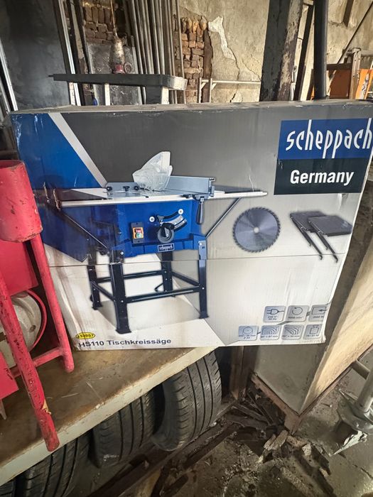 Настолен циркуляр Scheppach HS110 – 2000 W, 254 мм, чисто нов в кашон