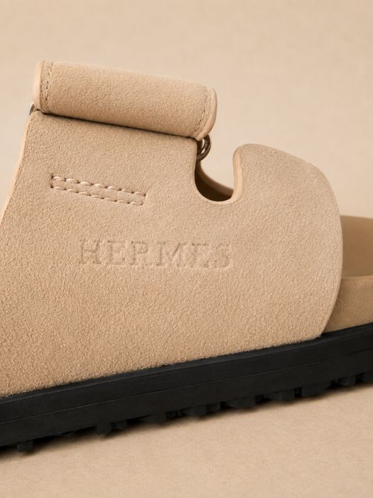 Дамски чехли Hermès Chypre Sandals – Бежови – Нови