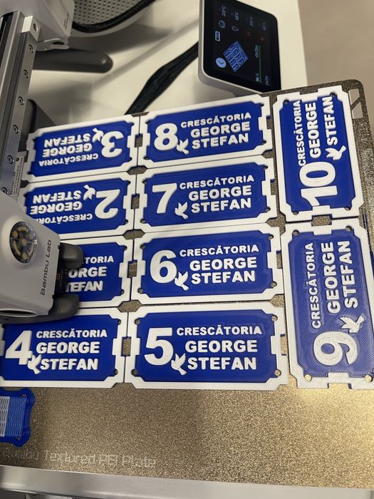 Etichete boxe porumbei personalizate