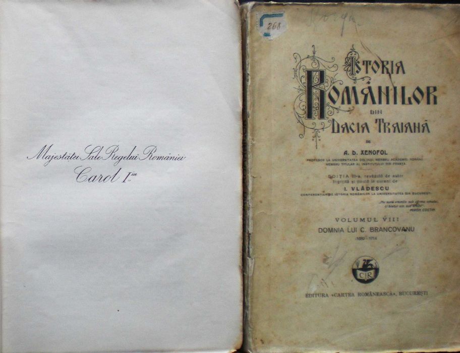 Cărți rare de ISTORIE veche a popoului român