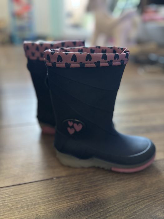 Светещи гумени ботуши с подплата