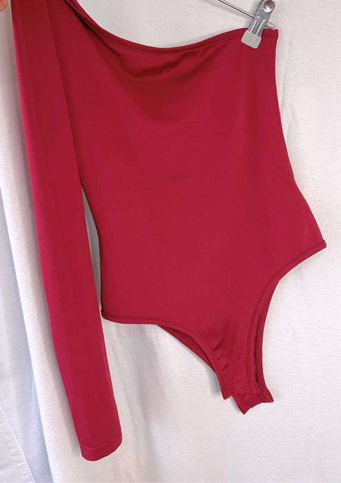 SHEIN боди в цвят бордо, XS-S
