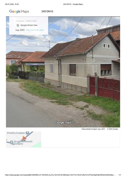 Casă de vânzare – Cuzăplac, județul Sălaj | Locație excelentă | Teren 2.200 mp