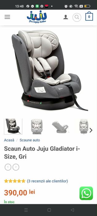 Scaun auto cu ISO fix