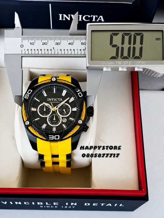 INVICTA Vanguard Yellow/Black 50 mm, Инвикта нов мъжки часовник