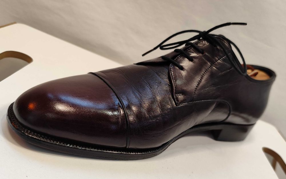 Pantofi derby 44 44.5 lucrati manual FABI de lux piele naturala moale