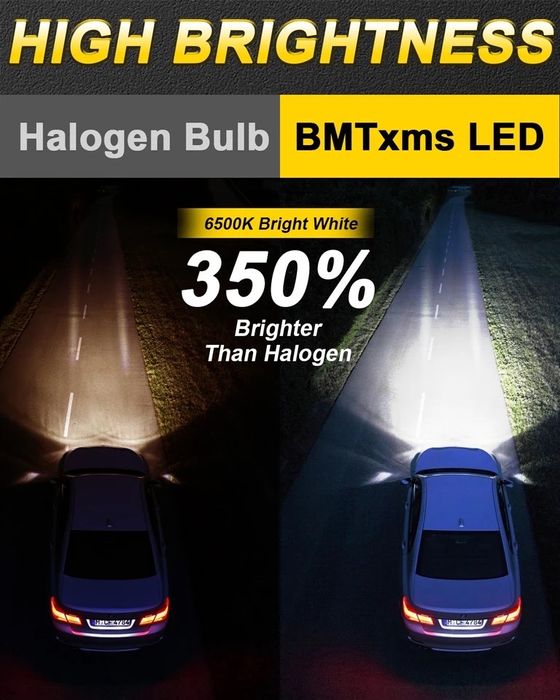 НОВИ LED ЛЕД Крушки H4 Крушки за Фар H4